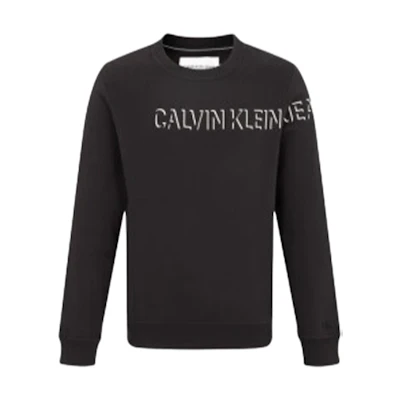 Calvin Klein Casual Crewneck Sweatshirt Black Men’s Simple Colorblock Design ZM02084-BEH