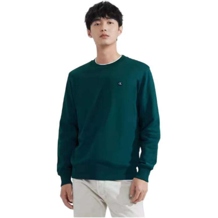 Shop Calvin Klein Sweater Kasual Logo Bordir Katun Crewneck J320775LLP