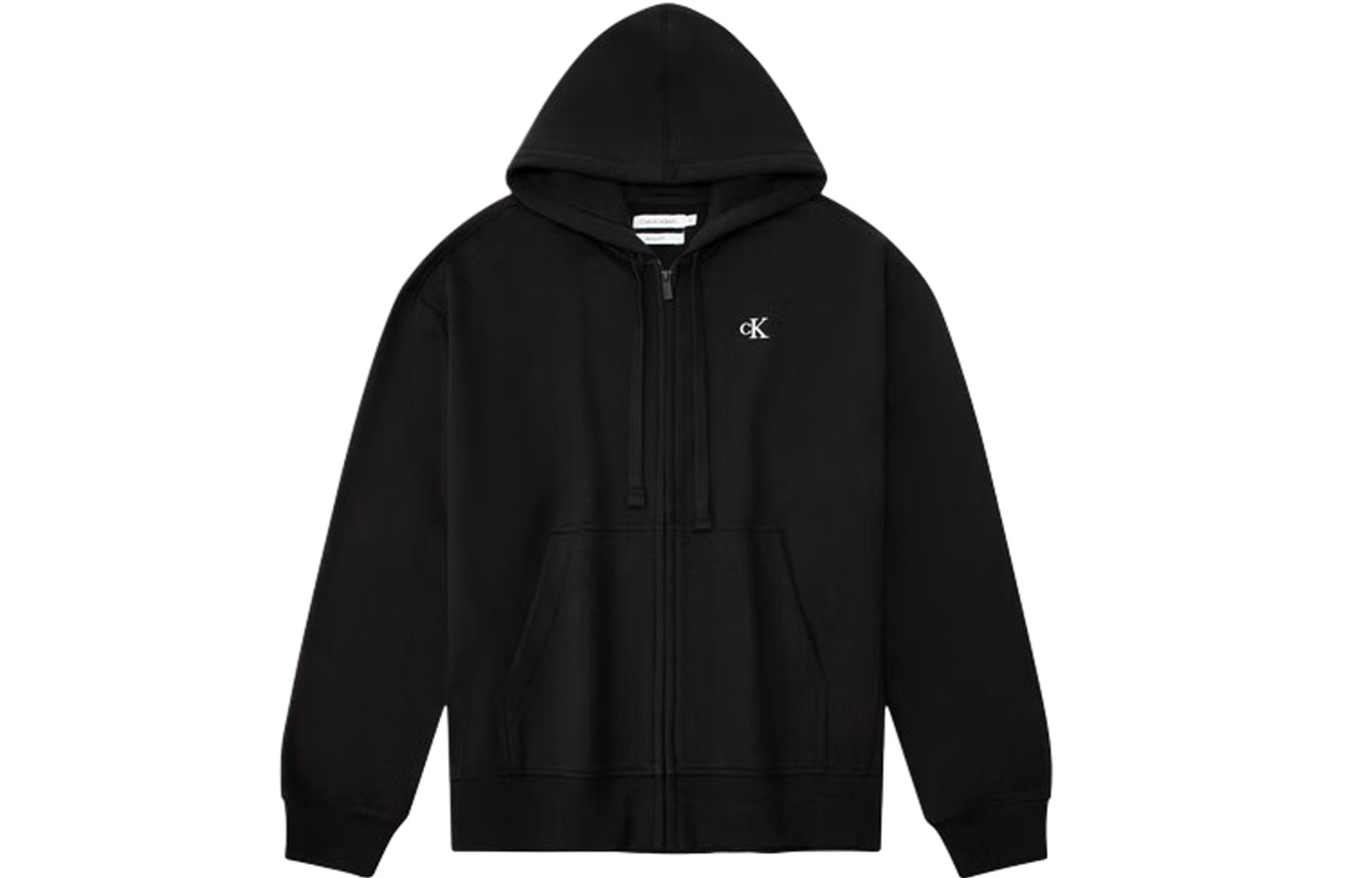 Calvin Klein Casual Embroidered Oversized Hoodie Space Black 40HM259-BAE