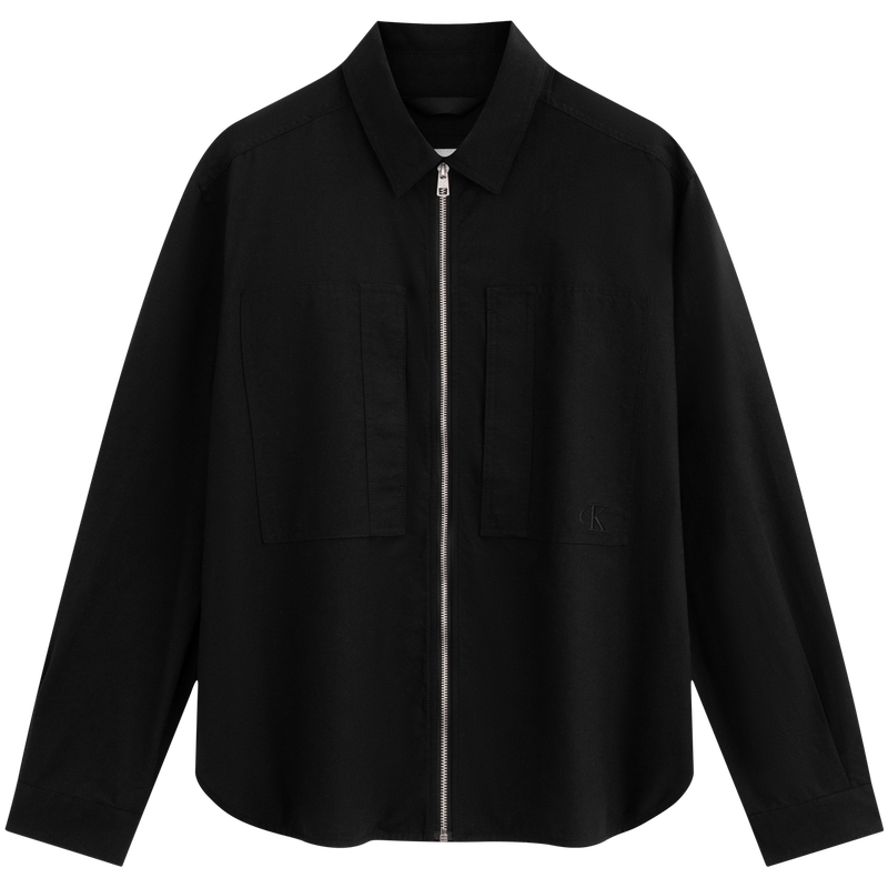 Calvin Klein Casual Embroidered Pocket Cotton Linen Jacket J326063