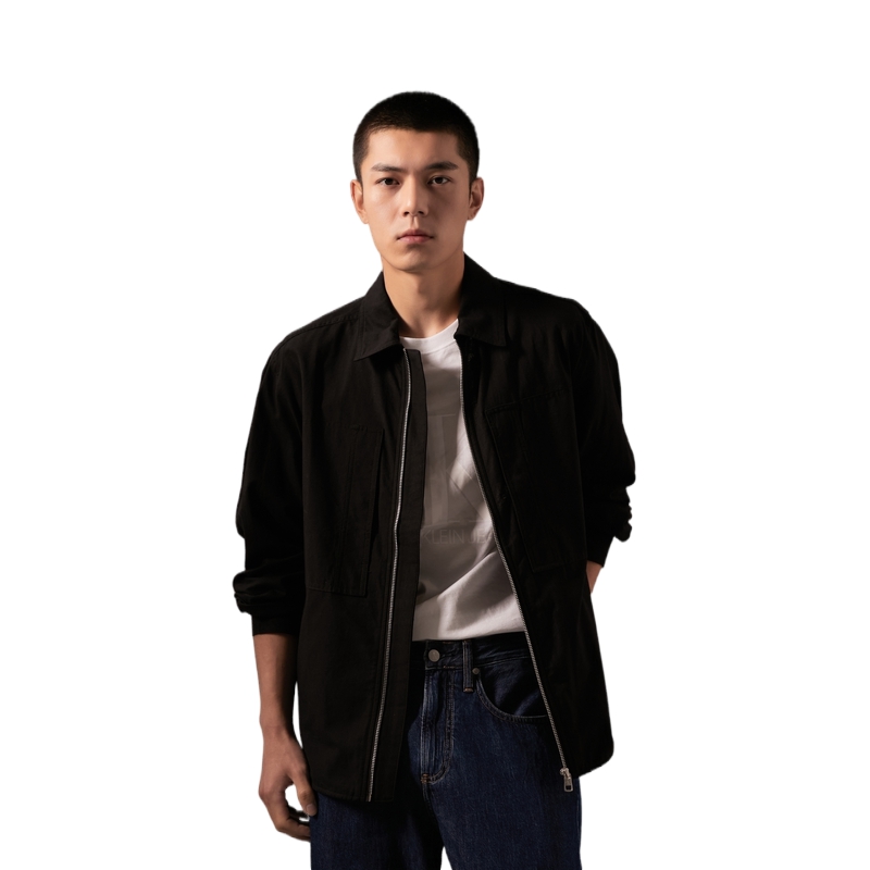 Calvin Klein Casual Embroidered Pocket Cotton Linen Jacket J326063 圖 5