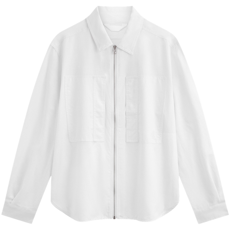 Calvin Klein Casual Embroidered Pocket Cotton Linen Jacket J326063 圖 7