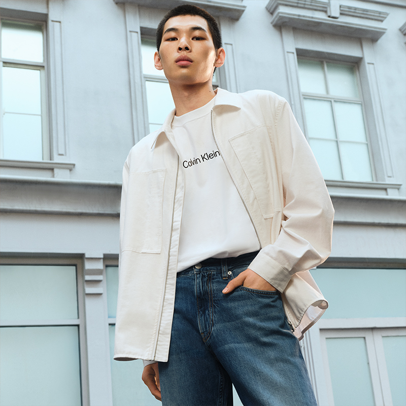 Calvin Klein Casual Embroidered Pocket Cotton Linen Jacket J326063 圖 9