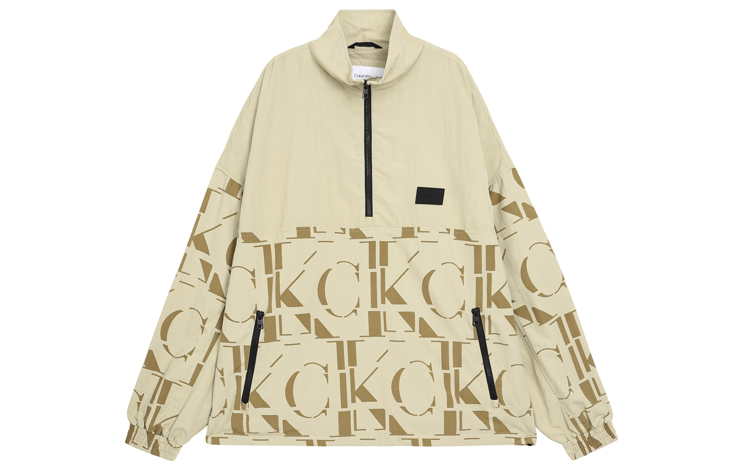 Calvin Klein Casual High Collar Half-Zip Letter Print Jacket J321573