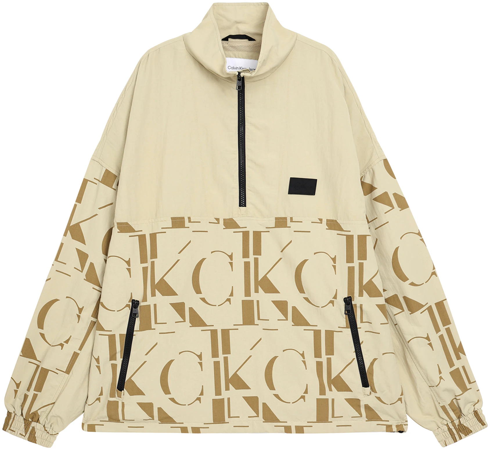 calvin-klein-casual-high-collar-half-zip-letter-print-jacket-j321573