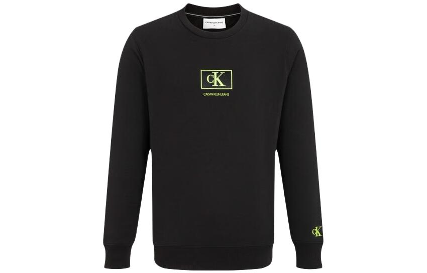 Calvin Klein Casual Letter Crewneck Sweatshirt Unisex Black J400136-BEH