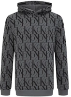 Order Calvin Klein 灰色黑字母印花連帽休閒上衣 40KC442-PCK
