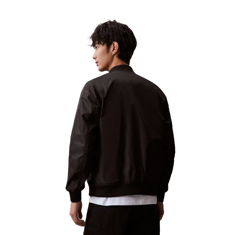 Purchase Calvin Klein 休闲字母印花黑色飞行员夹克 J322260BEH