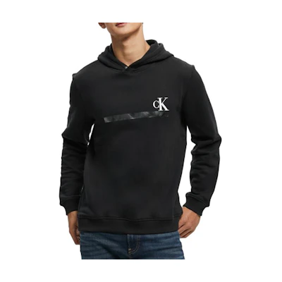 Calvin Klein Casual Letter Print Hoodie - Black 40KC404-BAE