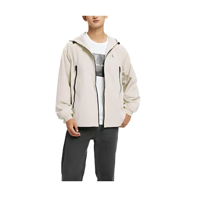 Calvin Klein Casual Letter Print Hoodie Jacket Light Khaki J322368