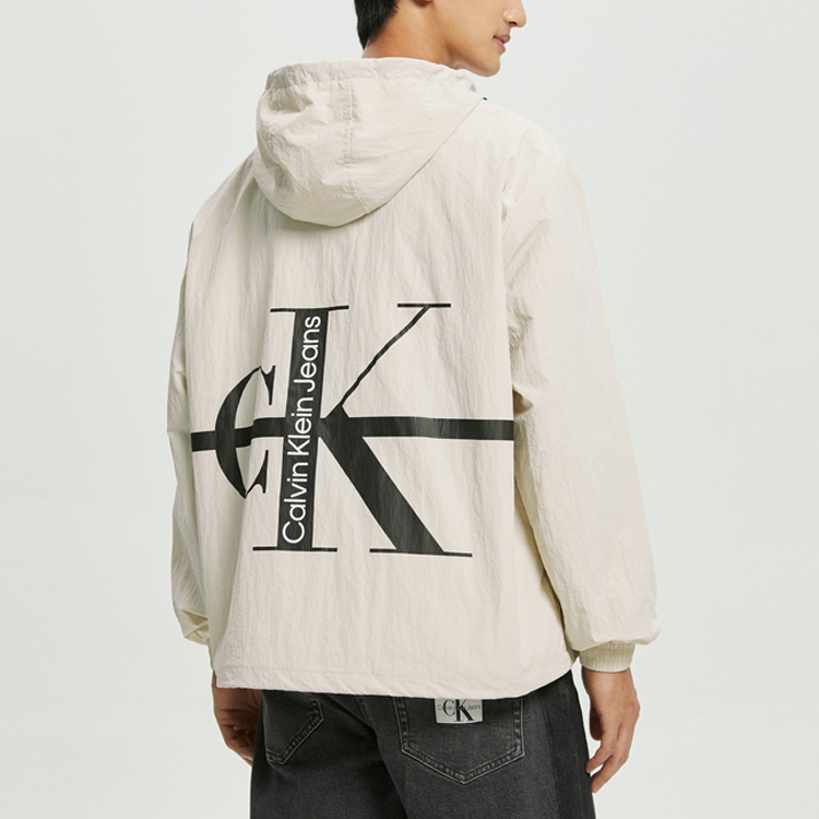 Calvin Klein Casual Letter Print Hoodie Jacket Light Khaki J322368 圖 4