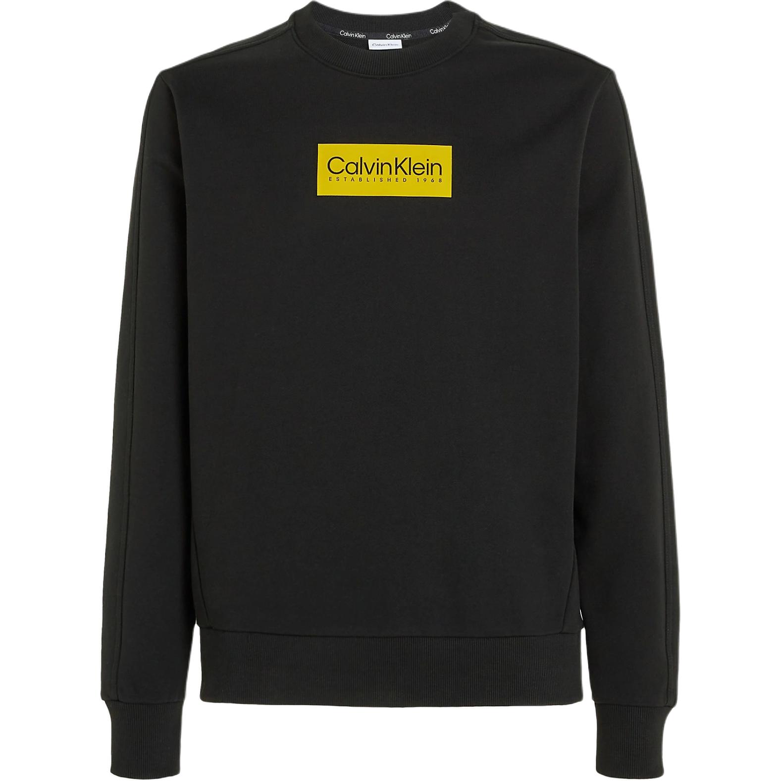 Calvin Klein Casual Logo Crewneck Long-Sleeve Sweatshirt Black ( EU Fit) K10K112252-BEH