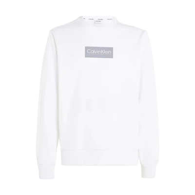 Calvin Klein Casual Logo Crewneck Long Sleeve Sweatshirt Bright White EU Version K10K112252-YAF