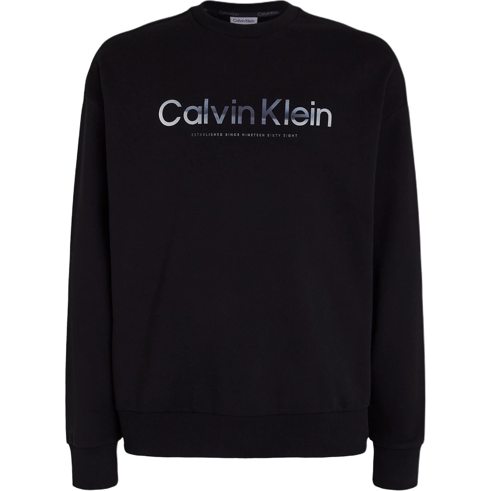 Calvin Klein Casual Logo Crewneck Long Sleeve Sweatshirt Black ( EU Version) K10K112951-BEH