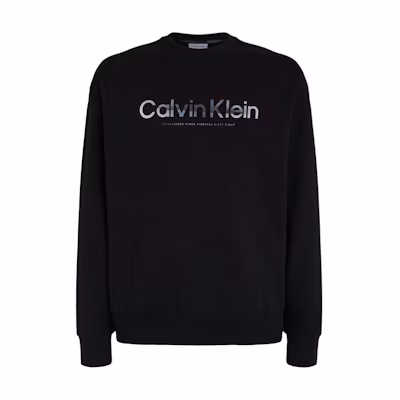 Calvin Klein Casual Logo Crewneck Long Sleeve Sweatshirt Black ( EU Version) K10K112951-BEH