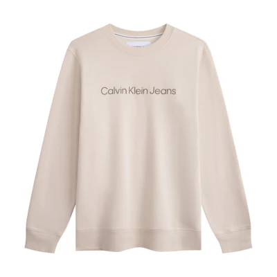 Calvin Klein Casual Logo Print Fleece Crewneck Sweatshirt Unisex J319917