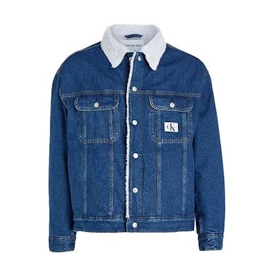 Calvin Klein Casual Long-Sleeve Button-Up Jacket Blue J30J323905-1A4