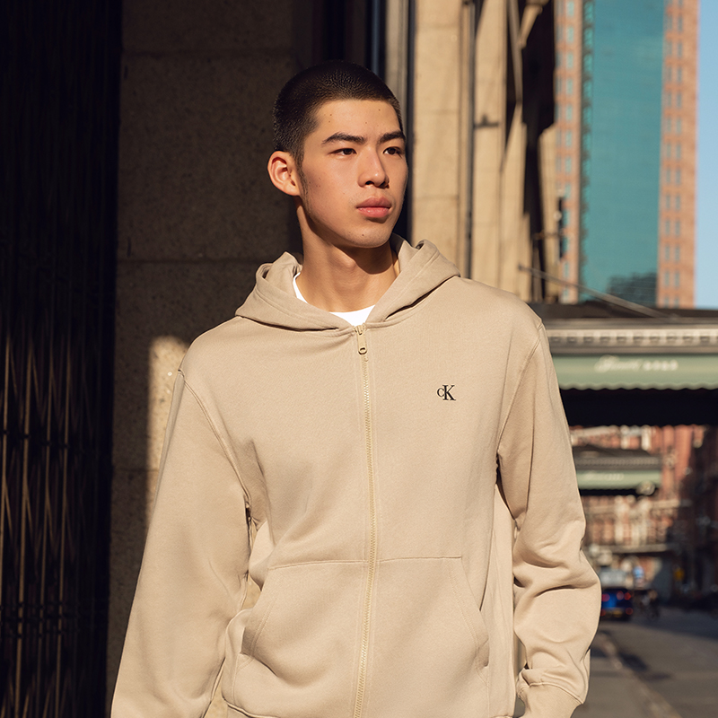 Calvin Klein Casual Loose Fit Zip-Up Hoodie with Print Design J326897 圖 6