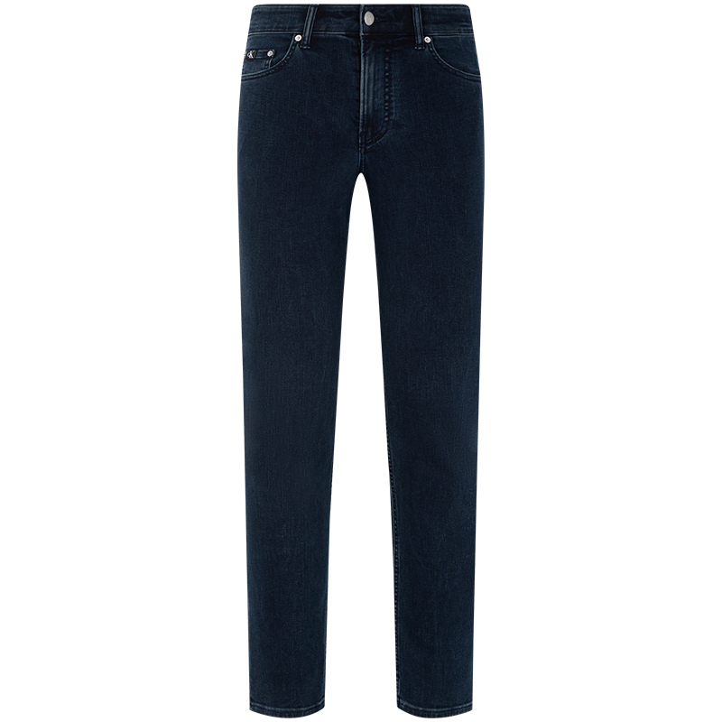 CALVIN KLEIN Casual Slim Fit Patch Stretch Jeans Dark Blue Unisex. J324353-1BJ