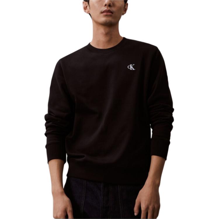 Calvin Klein Casual Split Print Crewneck Sweatshirt Unisex Black J323239-BEH