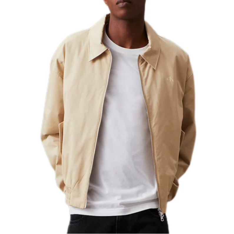 Calvin Klein Casual Twill Bomber Jacket Men’s Light Khaki European Fit J30J326315-RAE