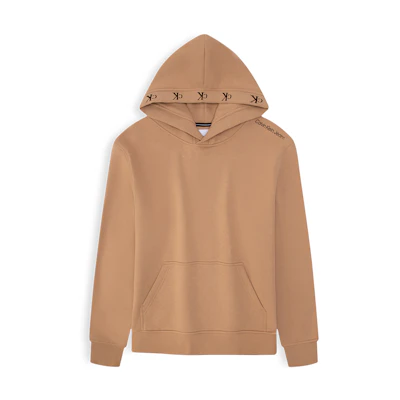 Calvin Klein Circular Logo Jacquard Fleece Sweatshirt Khaki - ZM02448GV7