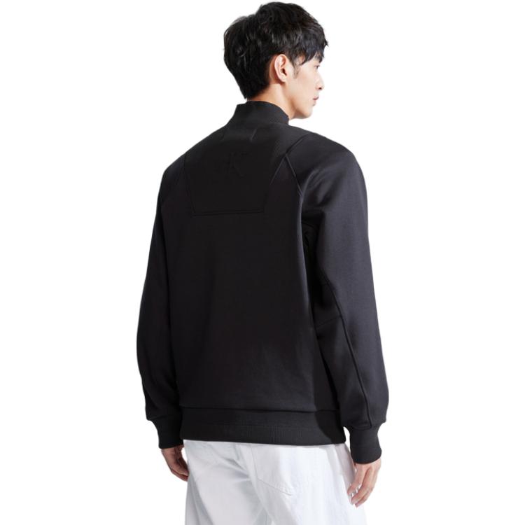 Purchase 卡尔文·克莱因CK 3D标志半拉链卫衣 太空黑 J324405