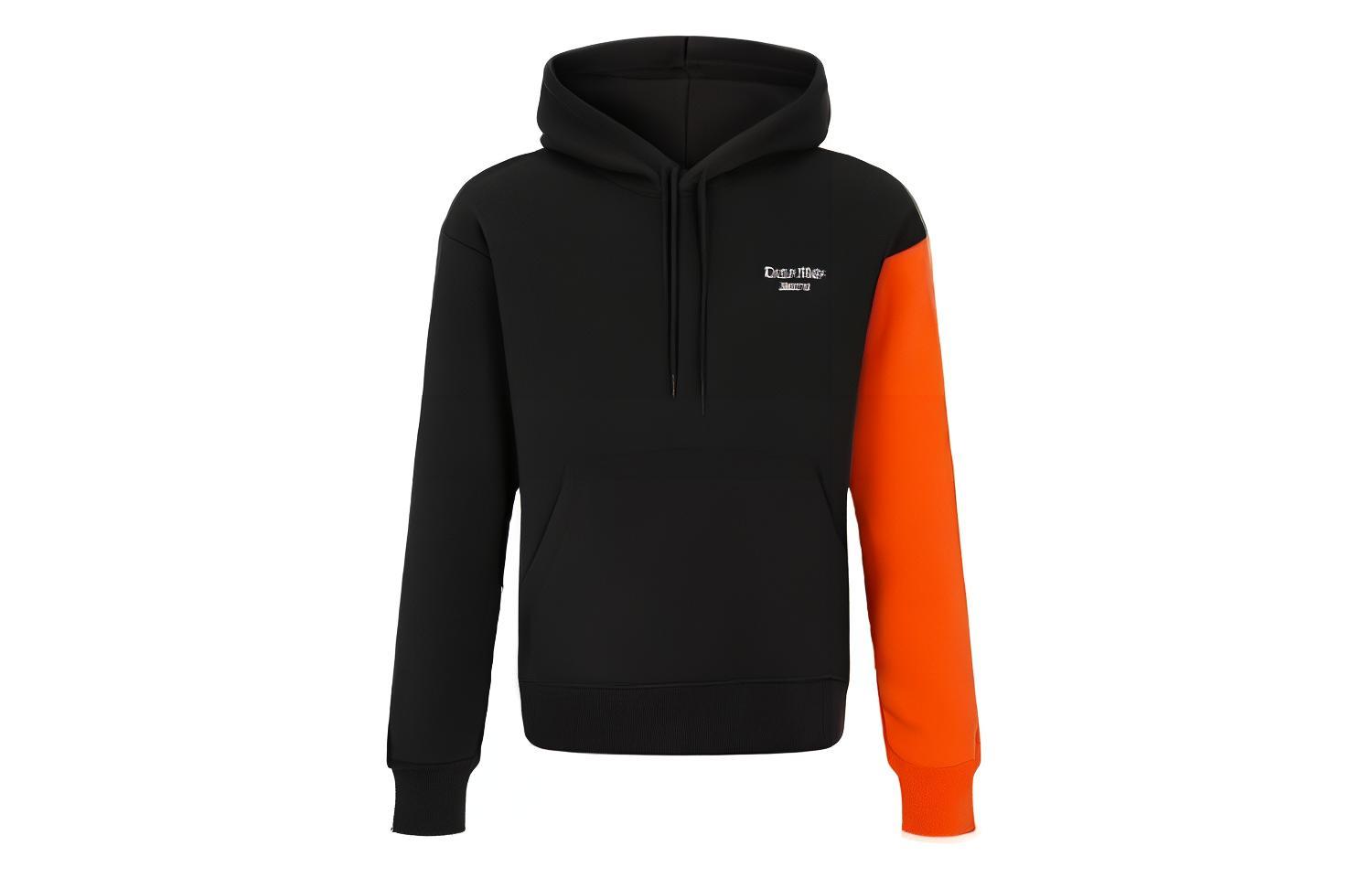 Calvin Klein CK Digital Letter Pullover Sweatshirt Black Red Colorblock J321892