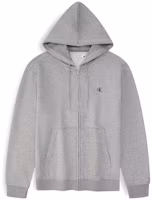 Calvin Klein CK Jeans Embroidered Fleece Zip Hoodie Coconut Gray - 40QM434CVP Calvin Klein CK Jeans Embroidered Fleece Zip Hoodie Coconut Gray - 40QM434CVP