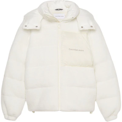 Calvin Klein CK Jeans 米白色寬鬆連帽拉鍊外套 男女適用 J40J400366-YBI Buy Calvin Klein CK Jeans 米白色寬鬆連帽拉鍊外套 男女適用 J40J400366-YBI