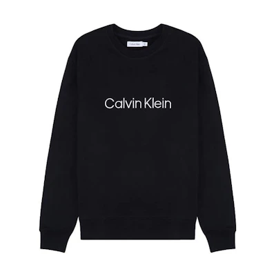 Calvin Klein CK Logo Crewneck Sweatshirt Black ( Loose Fit) 40HP230001