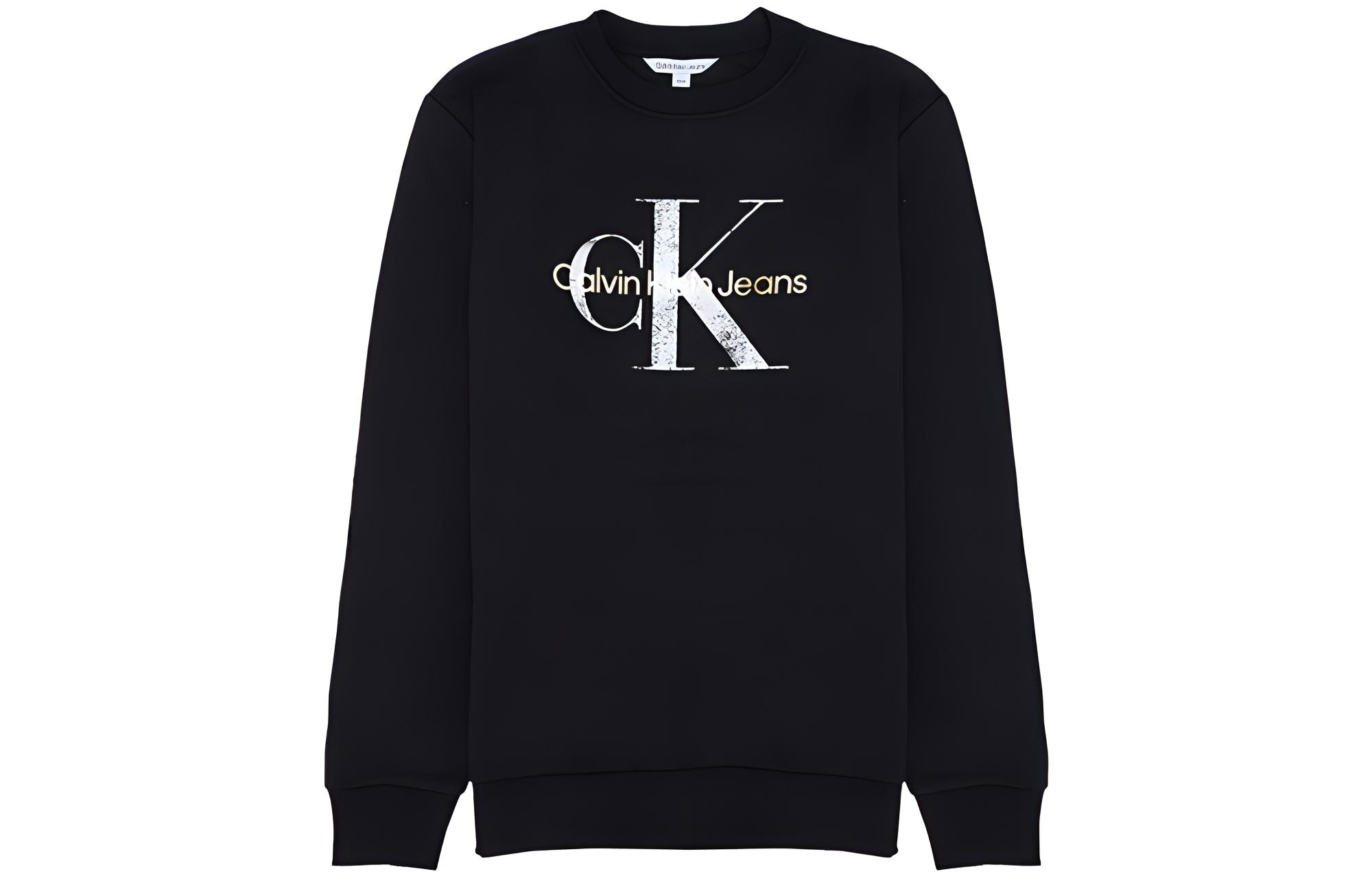 Calvin Klein CK Logo Graphic Long Sleeve Sweatshirt Black - 40DC413-001