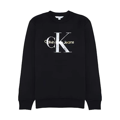 Calvin Klein CK Logo Graphic Long Sleeve Sweatshirt Black - 40DC413-001