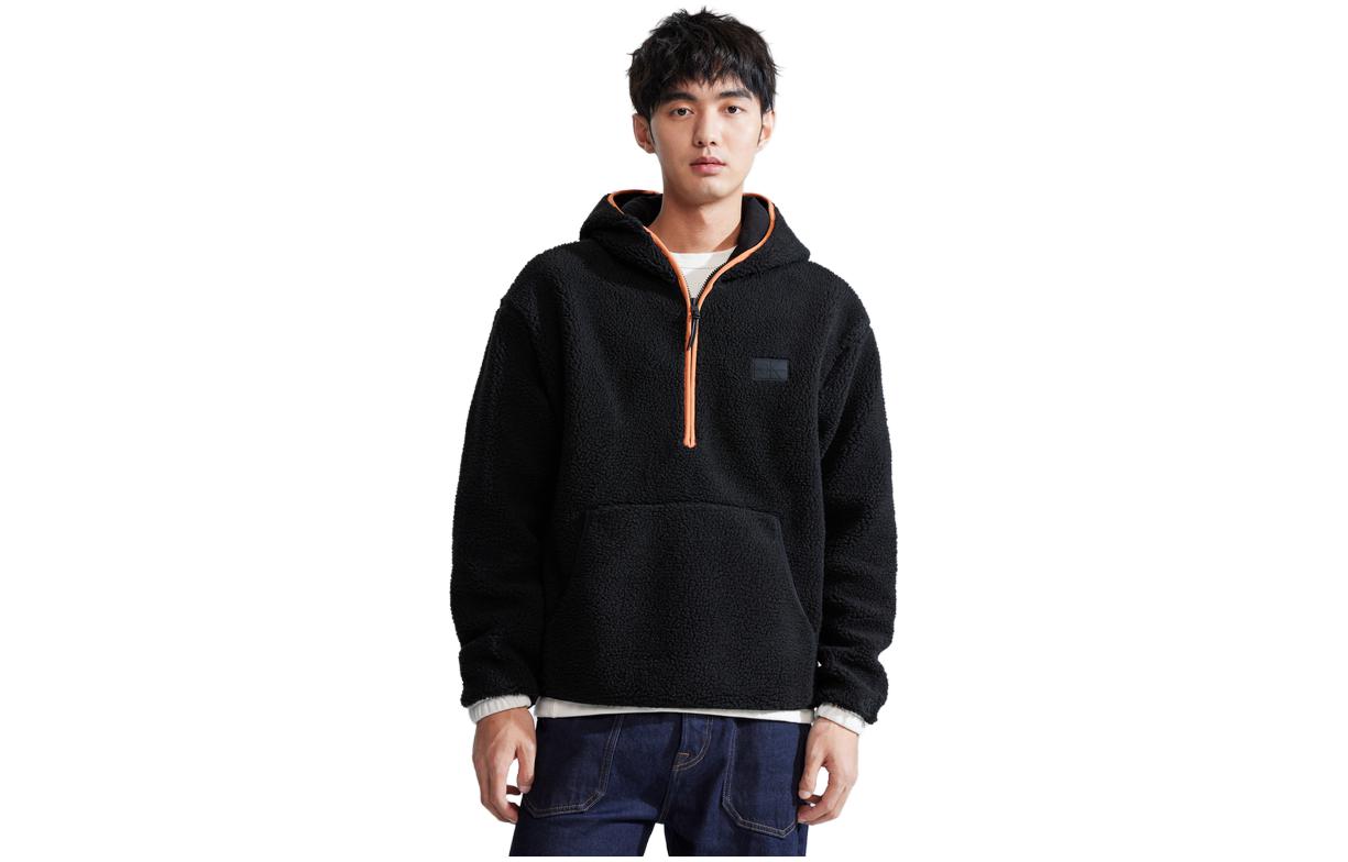 Calvin Klein CK Logo Patch Half-Zip Pullover Space Black Sweatshirt J324086