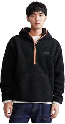 Calvin Klein CK Logo Patch Half-Zip Pullover Space Black Baju Sejuk J324086 Order Calvin Klein CK Logo Patch Half-Zip Pullover Space Black Baju Sejuk J324086