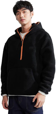 Calvin Klein CK Logo Patch Half-Zip Pullover Space Black Baju Sejuk J324086 Lookbook Calvin Klein CK Logo Patch Half-Zip Pullover Space Black Baju Sejuk J324086