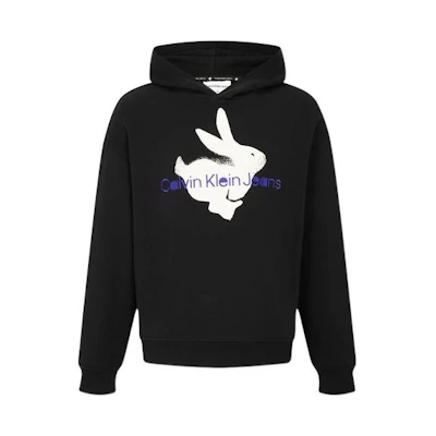 CALVIN KLEIN CK Logo Print Pullover Hoodie Unisex J400227