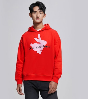 CALVIN KLEIN CK Logo Print Pullover Hoodie Unisex J400227 Details for CALVIN KLEIN CK Logo Print Pullover Hoodie Unisex J400227