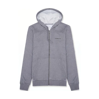 Calvin Klein CK Logo Print Zip Hoodie Grey 41AC278-030