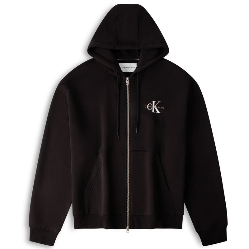 Calvin Klein CK Monogram Fleece Zip Hoodie - Unisex J400360