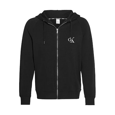 CALVIN KLEIN CK SS23 Black Logo Print Casual Hoodie. NM1865E-001