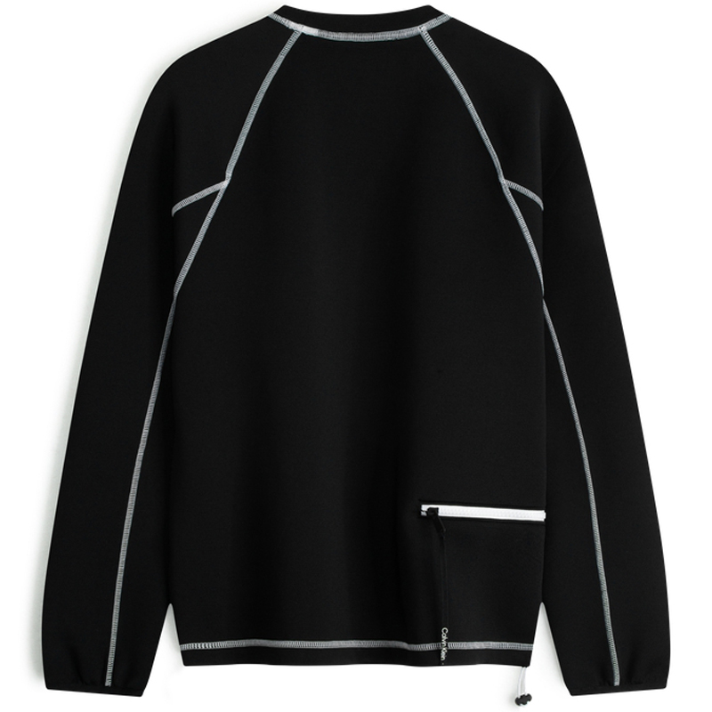 Lookbook 卡尔文·克莱因 CK户外跑步圆领卫衣 太空黑 4MF3W317001