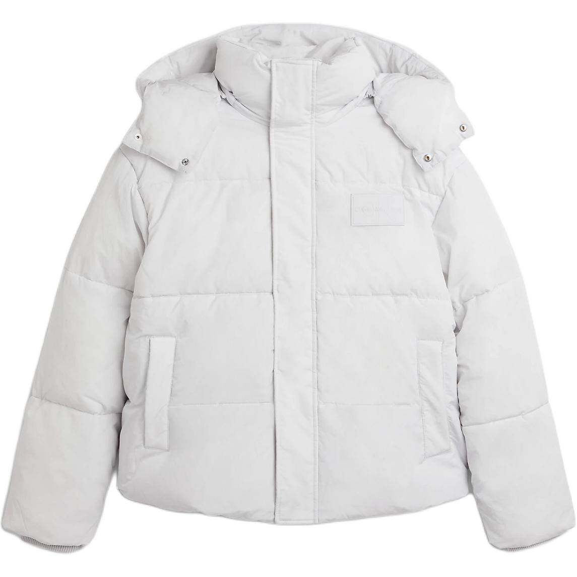 Calvin Klein CKJ Waterproof Ribbed Knit Jacket White Unisex European Version J40J400277-PSX