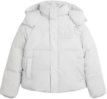 Calvin Klein CKJ Waterproof Ribbed Knit Jacket White Unisex European Version J40J400277-PSX Calvin Klein CKJ Waterproof Ribbed Knit Jacket White Unisex European Version J40J400277-PSX