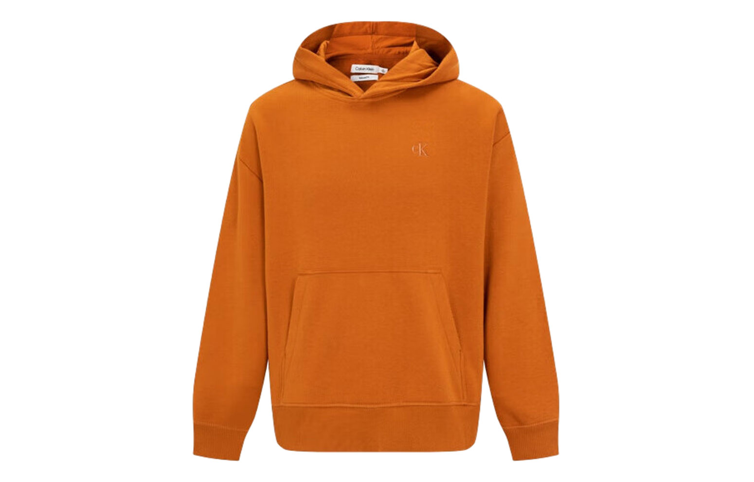 Calvin Klein Classic Embroidered Fleece Hoodie Camel Brown Mens Casualwear 40HM256-GQT