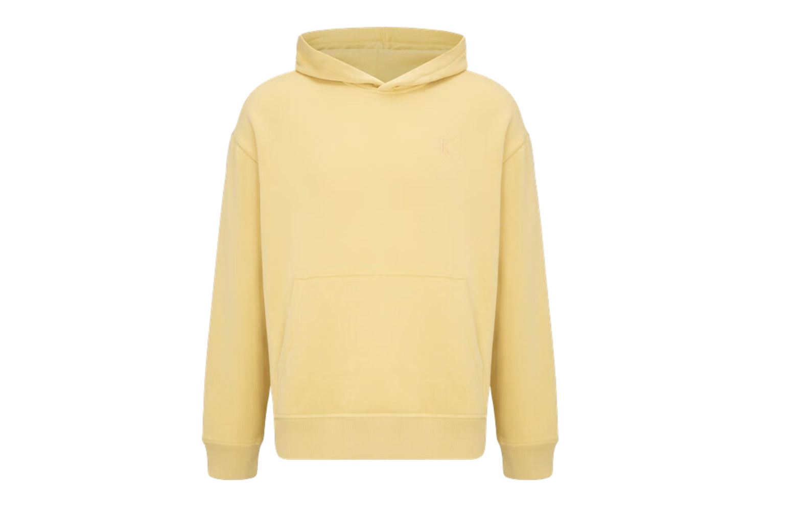 Calvin Klein Classic Embroidered Fleece Hoodie Unisex Pale Yellow 40HM256-740