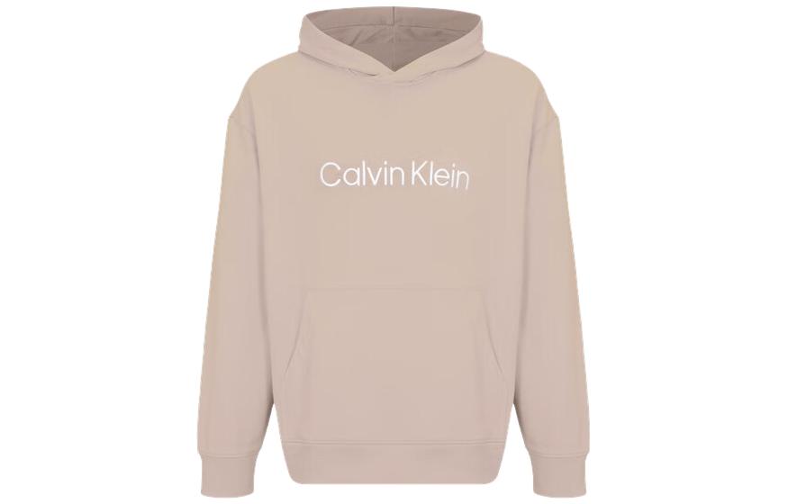 Calvin Klein Classic Embroidered Logo Relaxed Cotton Hoodie Men’s Grey 40HM231