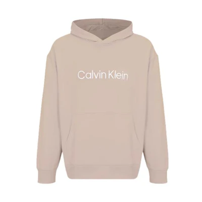 Calvin Klein Classic Embroidered Logo Relaxed Cotton Hoodie Men’s Grey 40HM231