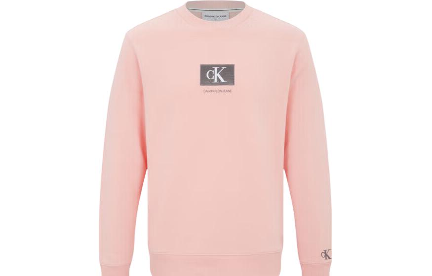 Calvin Klein Classic Logo Comfortable Sweatshirt Pink Unisex Casual Style J400136-TA9