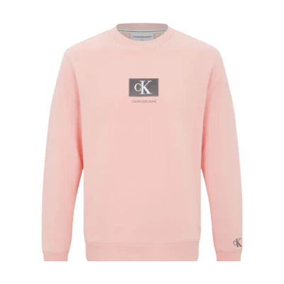 Calvin Klein Classic Logo Comfortable Sweatshirt Pink Unisex Casual Style J400136-TA9